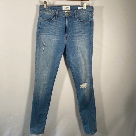 Frame Denim Denim - Frame Le Skinny Distressed Denim Jeans